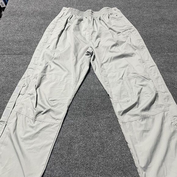 Adidas Pants Mens Large Gray Windbreaker Track Golf Zip Ankle Lightweight - Picture 1 of 14